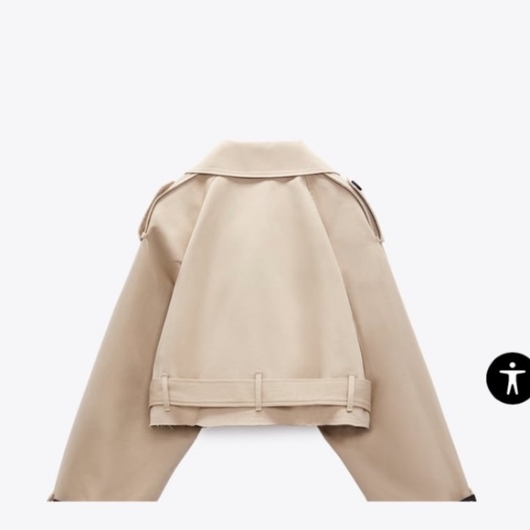 ZARA OVERSIZED CROPPED TOPCOAT - Picture 2 of 2